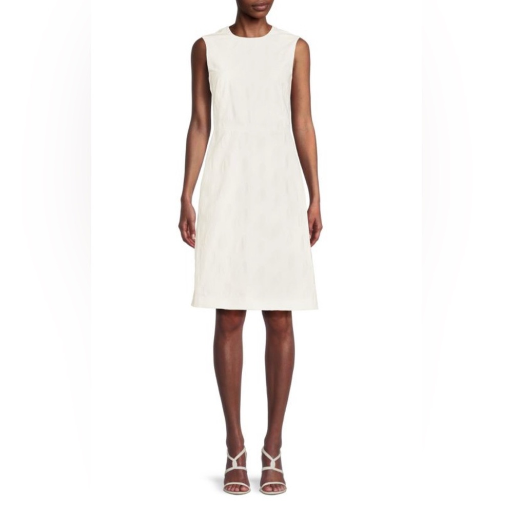 Piazza Sempione Textured Ivory A-Line Dress
